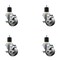 Service Caster 3'' Semi Steel Swivel 1-7/8'' Expanding Stem Caster Set with Brake, 4PK SCC-EX20S314-SSS-TLB-178-4 - alternate 1